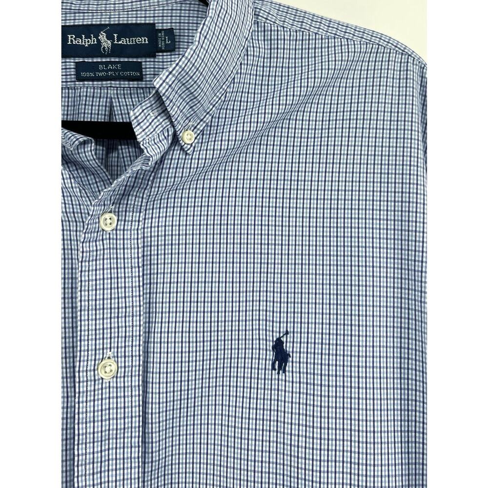 Ralph Lauren Blake Button Down Shirt Men's Size L Blue Coastal Preppy Academia - Picture 4 of 9